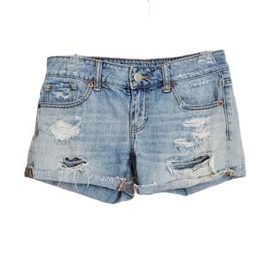 American Eagle Distressed Ripped Jean Shorts